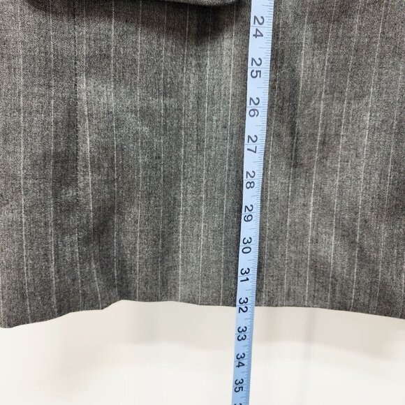 A New Day Grey Striped Double Breasted Blazer Womens Medium Responsible Style - Picture 6 of 9